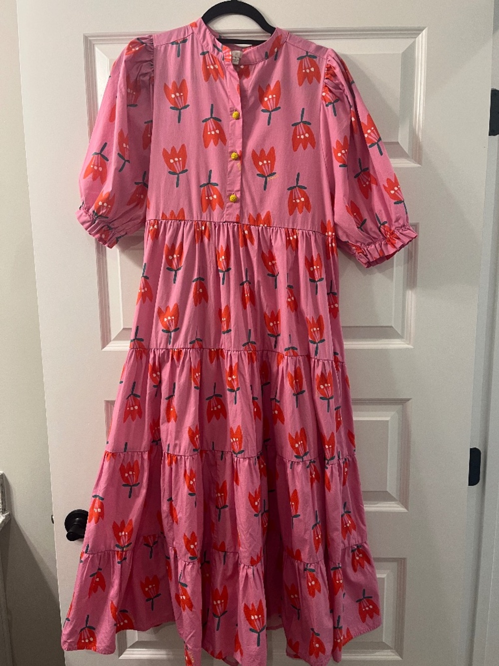 Karlie Pink and Orange Tulip Maxi Dress